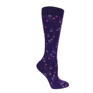 Medical Compression Socks Shooting Stars Purple